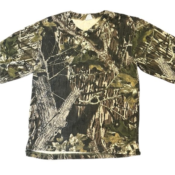 Trail Crest Other - Vintage Trail Crest Men’s Camouflage Long Sleeve Henley Shirt Size Medium